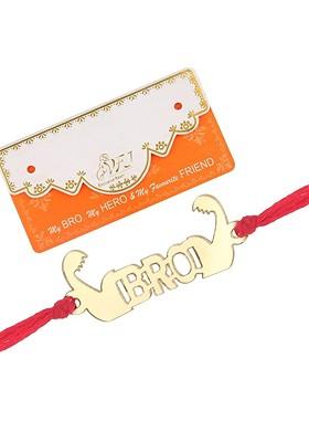 Gold Men Set Of 2 Bhai Charm Rakhis
