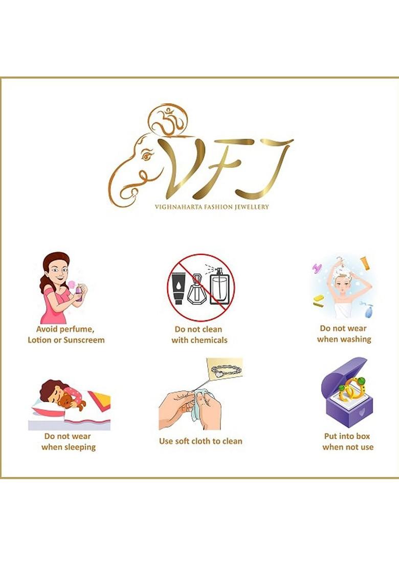 Gold Set Of 2 Charm Detail Rakhi For Women