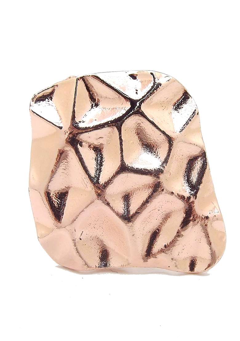 Rose Gold Plated Kite Shaped Ring - Indya