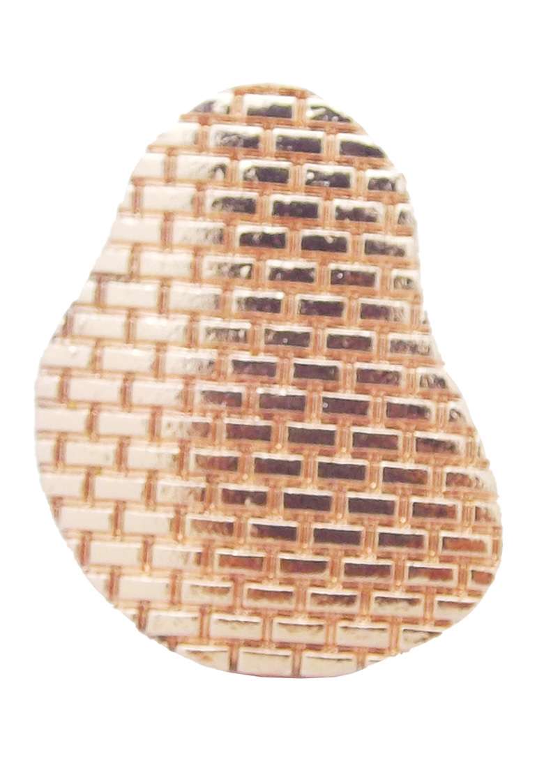 Rose Gold Plated Brick Design Ring - Indya