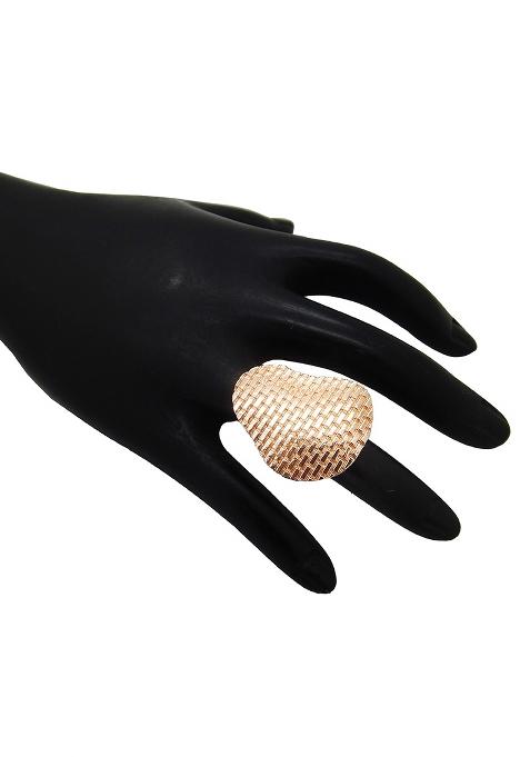 Rose Gold Plated Brick Design Ring