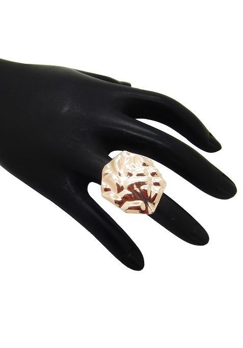 Rose Gold Plated Hexagon Ring