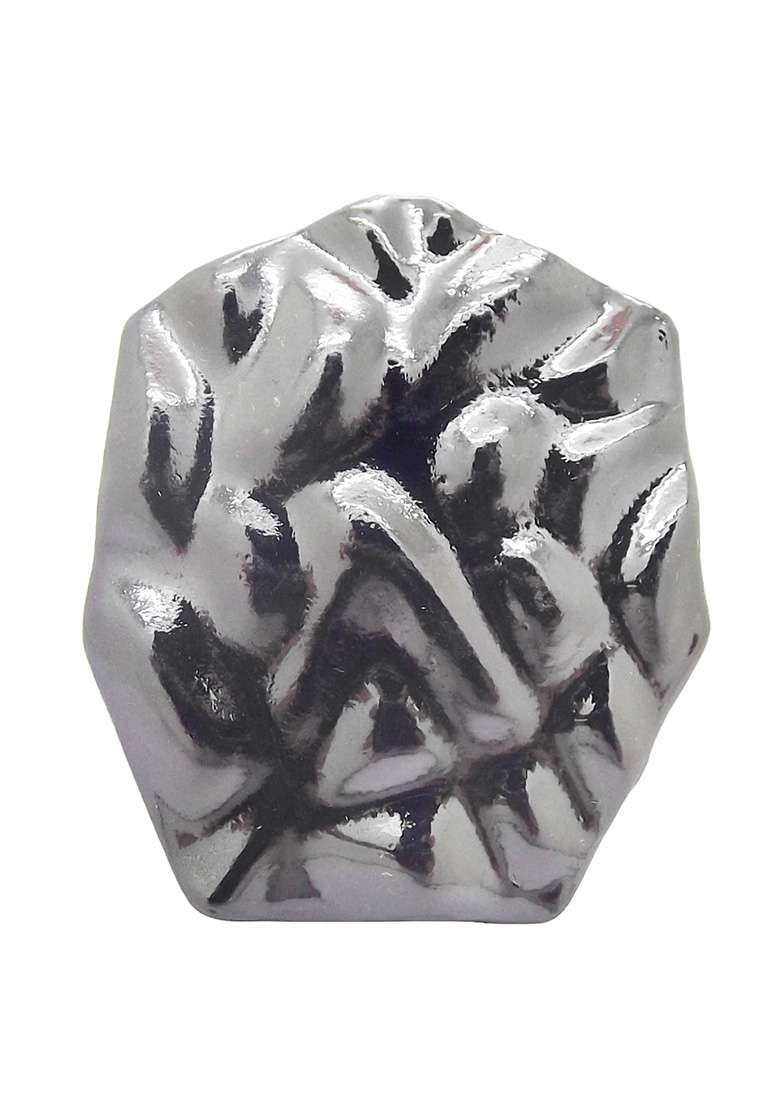 Black Hexagon Shaped Ring - Indya