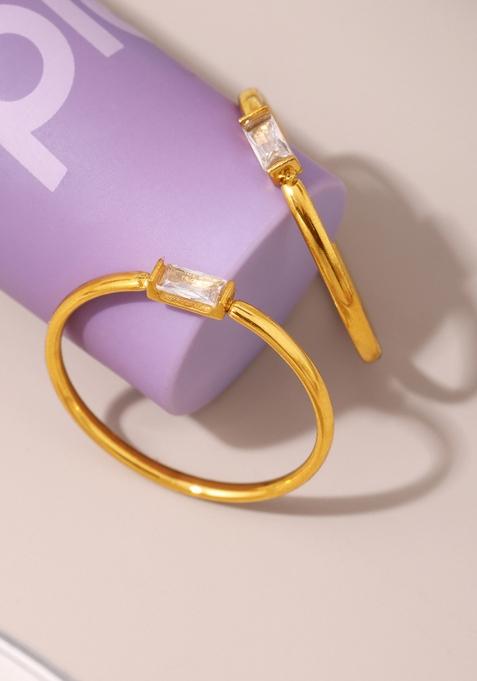 18K Gold Plated Anti Tarnish Minimal Dainty Single Zircon Ring