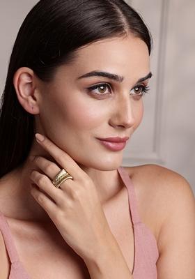 Gold Plated Adjustable Finger Ring