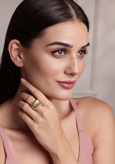 Gold Plated Adjustable Finger Ring