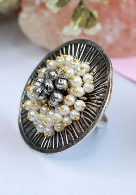 Oxidised Platinum Plating Zinc Alloy Rings