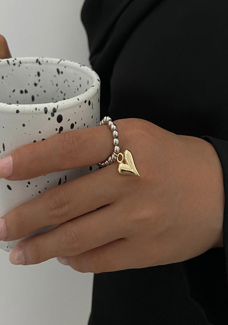 Gold Slip On Alloy Ring For Women - Indya