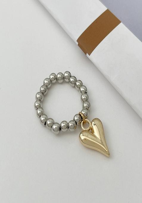 Gold Slip On Alloy Ring For Women