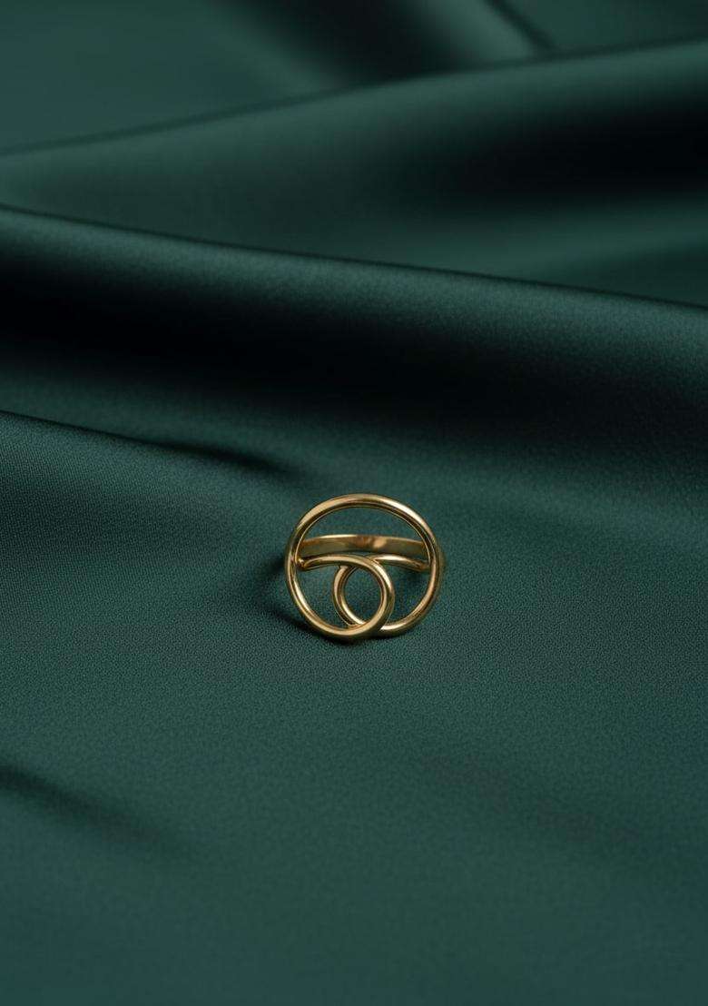 Golden Stainless Ring - Indya