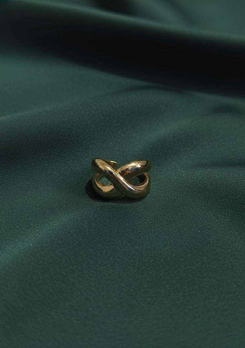 Golden Stainless Ring - Indya