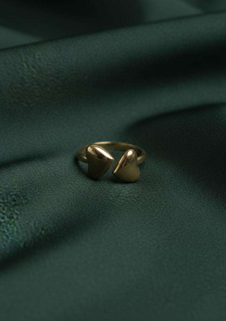 Golden Stainless Ring - Indya