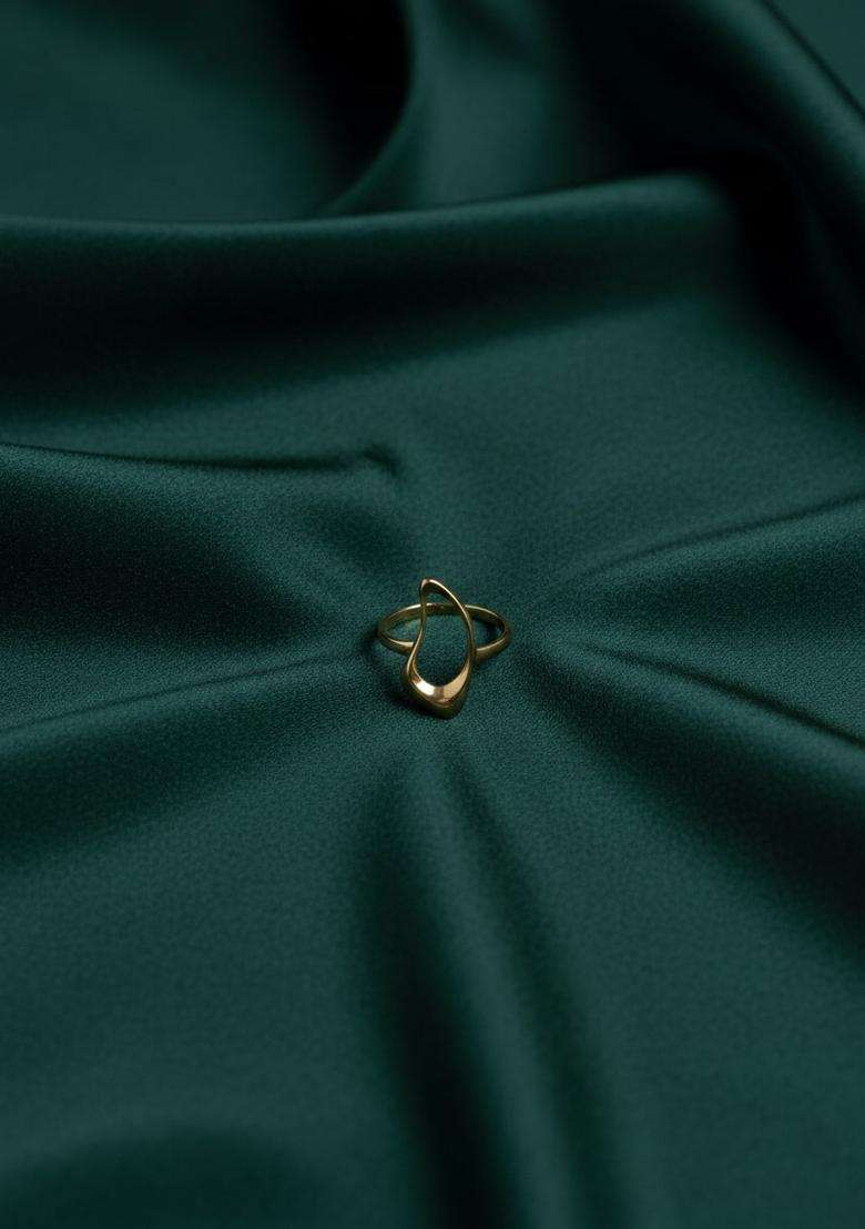 Golden Stainless Ring - Indya