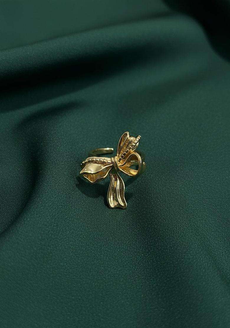 Golden Stainless Ring - Indya