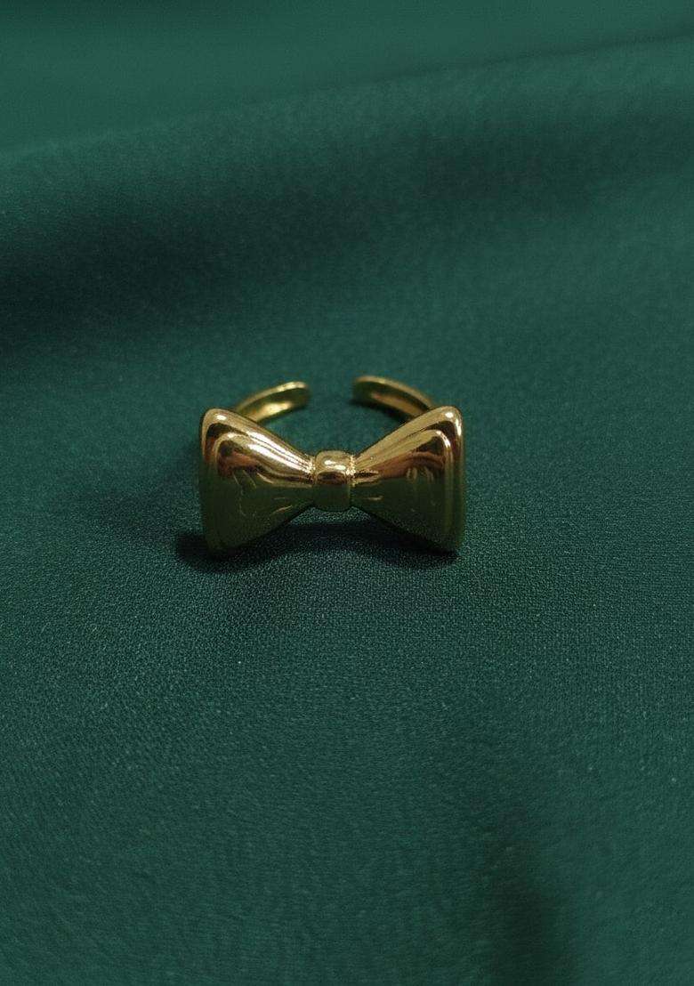 Golden Stainless Ring - Indya