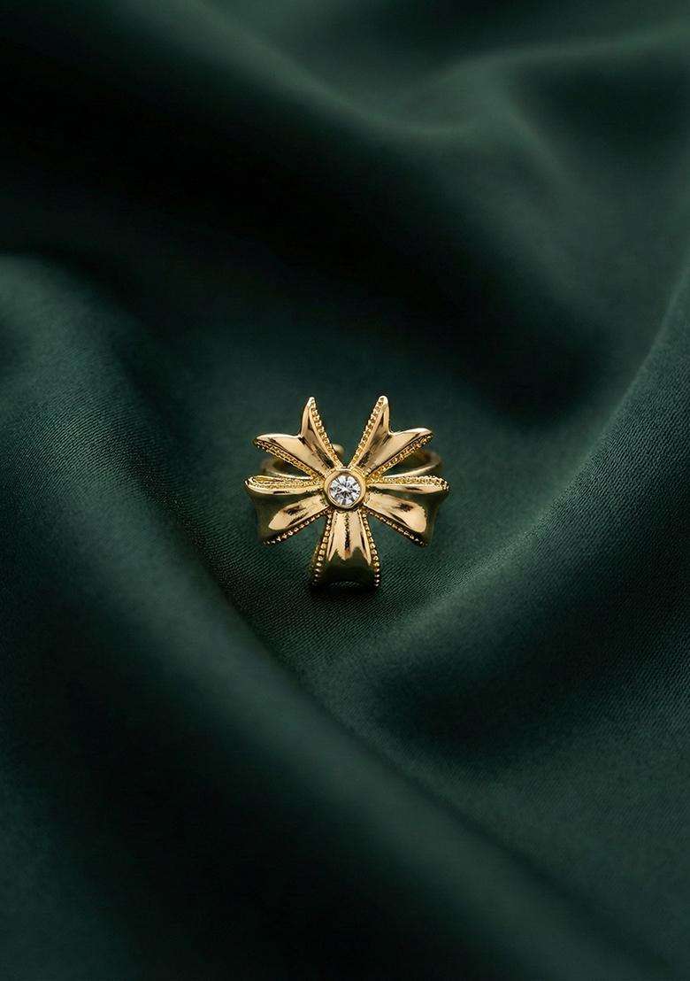 Golden Stainless Ring - Indya