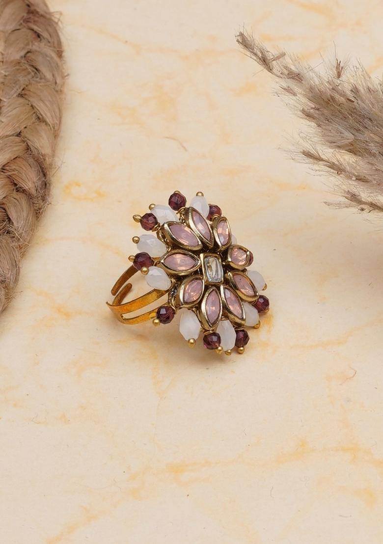 Purple  Alloy Rings - Indya