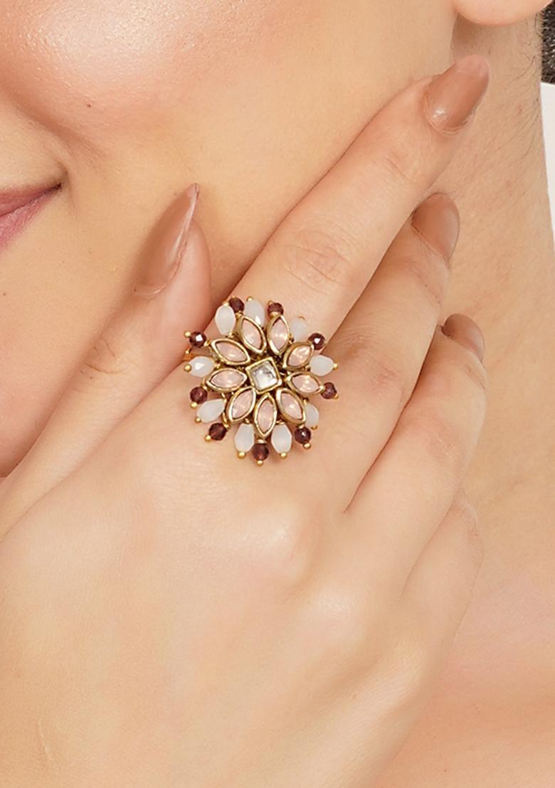Purple  Alloy Rings - Indya