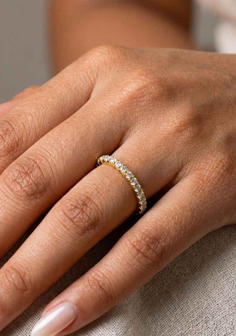 Golden Alloy Ring - Indya