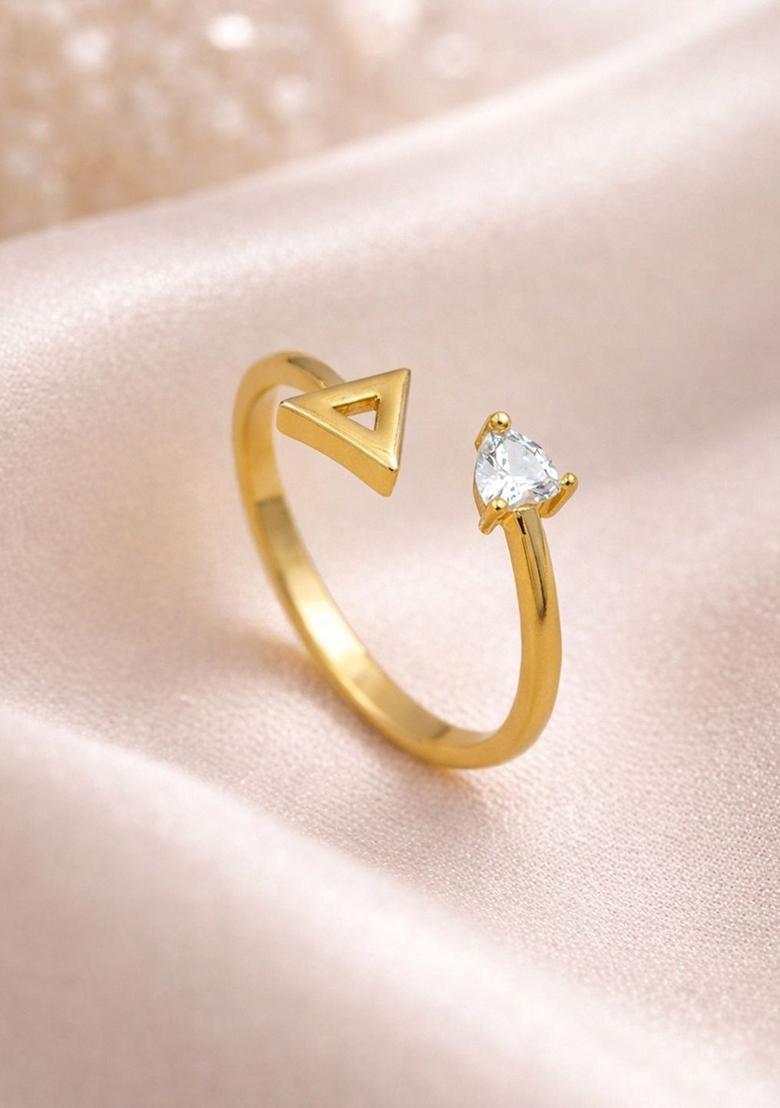 Golden Alloy Ring - Indya
