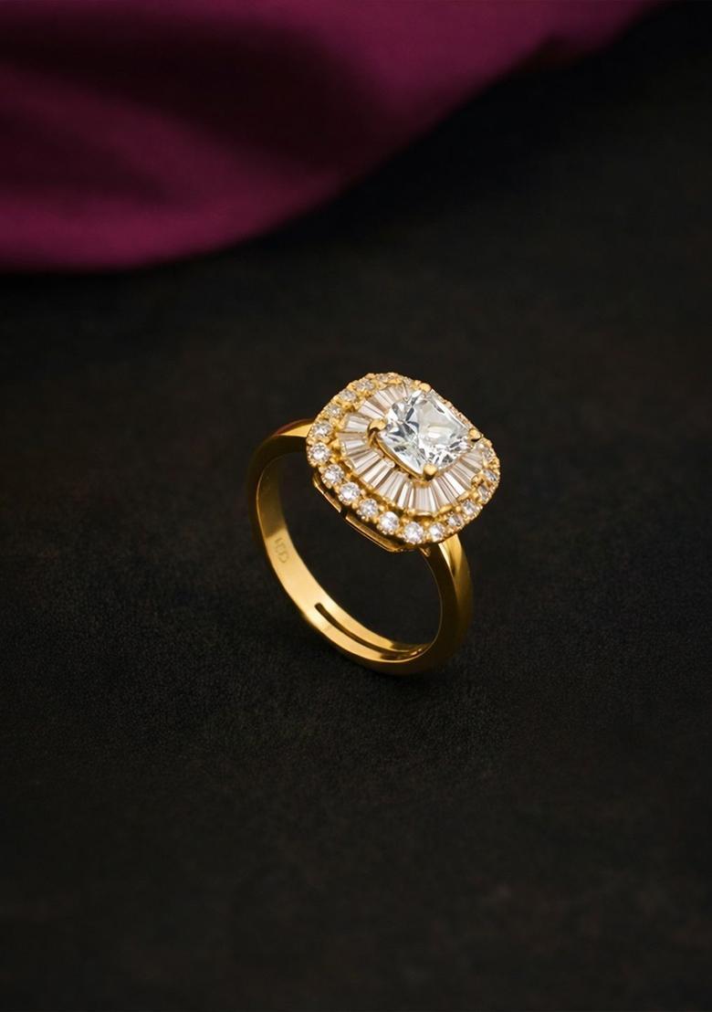 Golden Alloy Ring - Indya