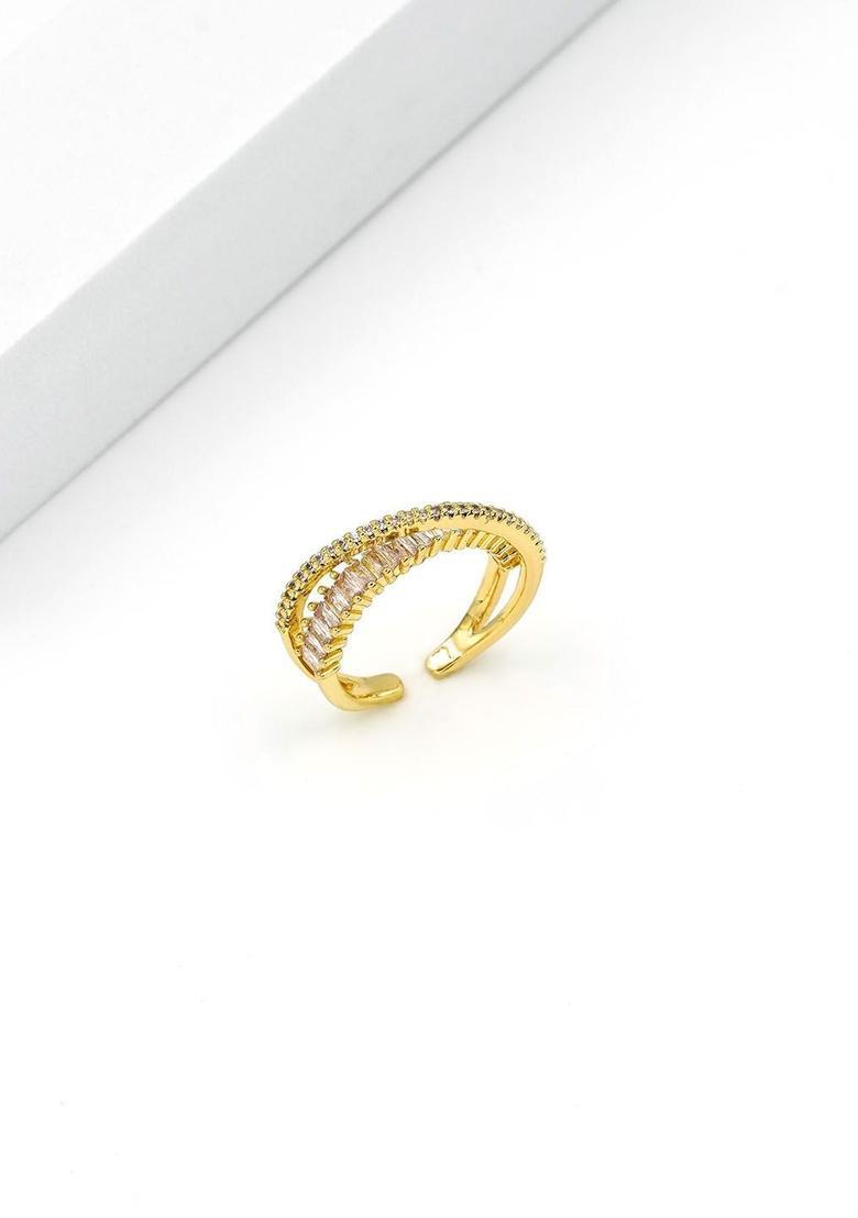 Golden Alloy Ring - Indya