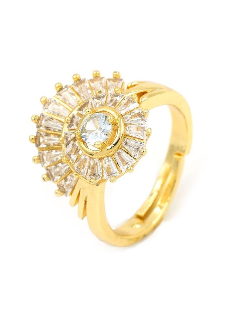 Golden Alloy Ring - Indya