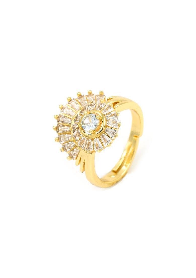 Golden Alloy Ring - Indya