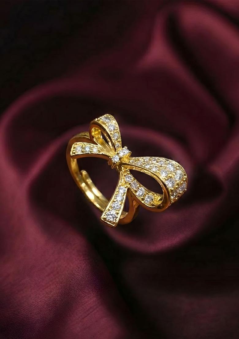 Golden Alloy Ring - Indya