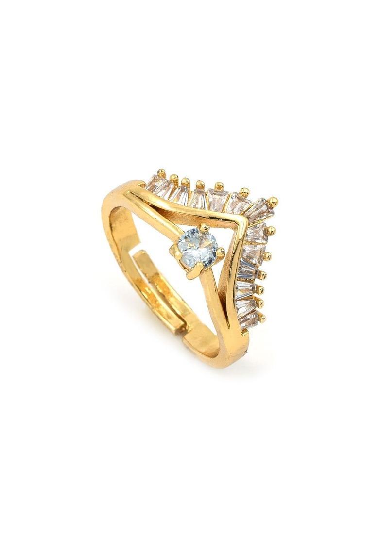 Golden Alloy Ring - Indya