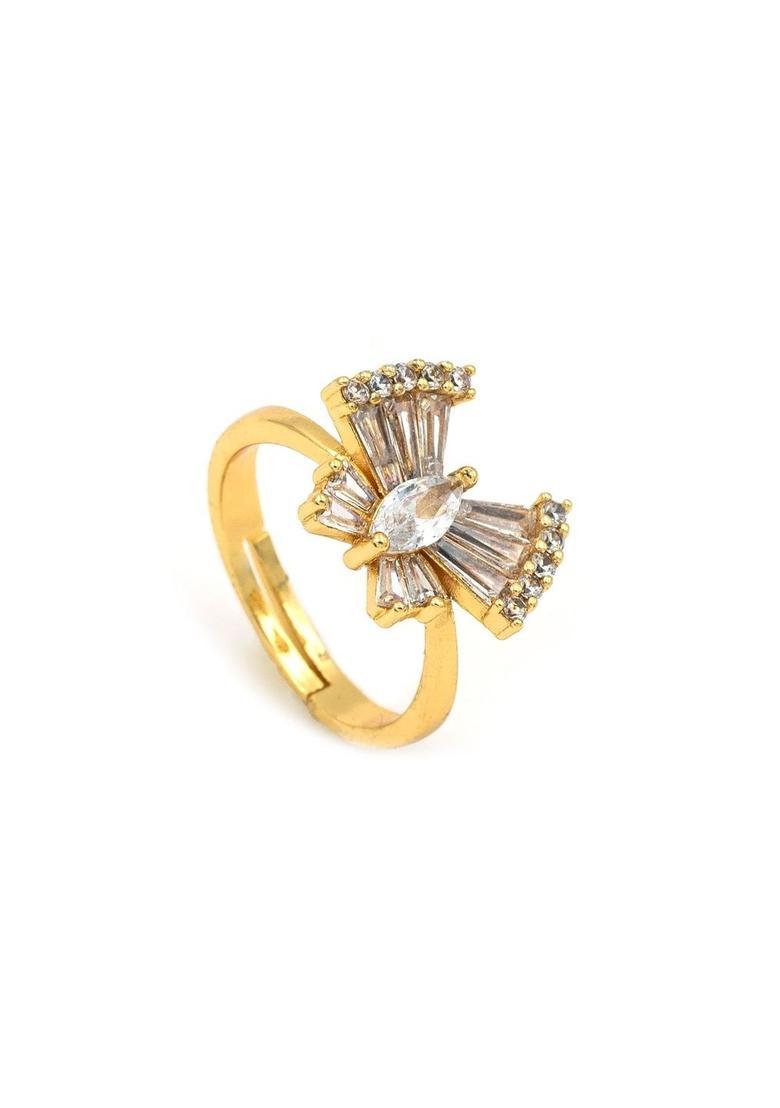Golden Alloy Ring - Indya