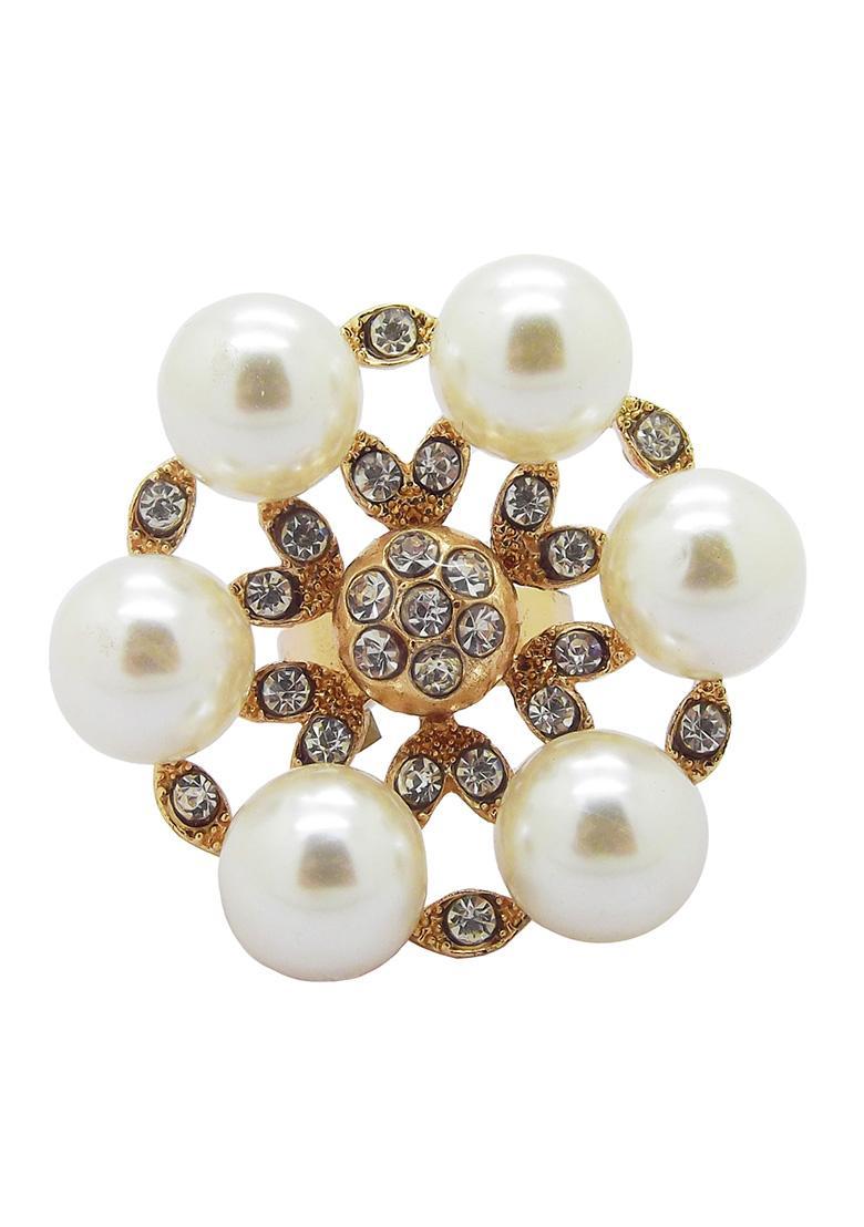 Golden Alloy Ring - Indya