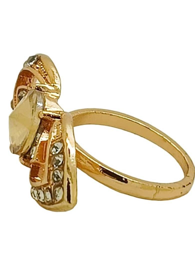 Golden Alloy Ring - Indya