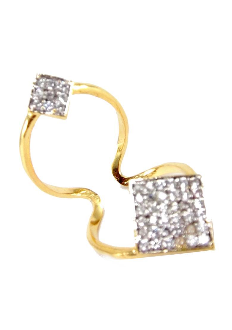 Golden Alloy Ring - Indya