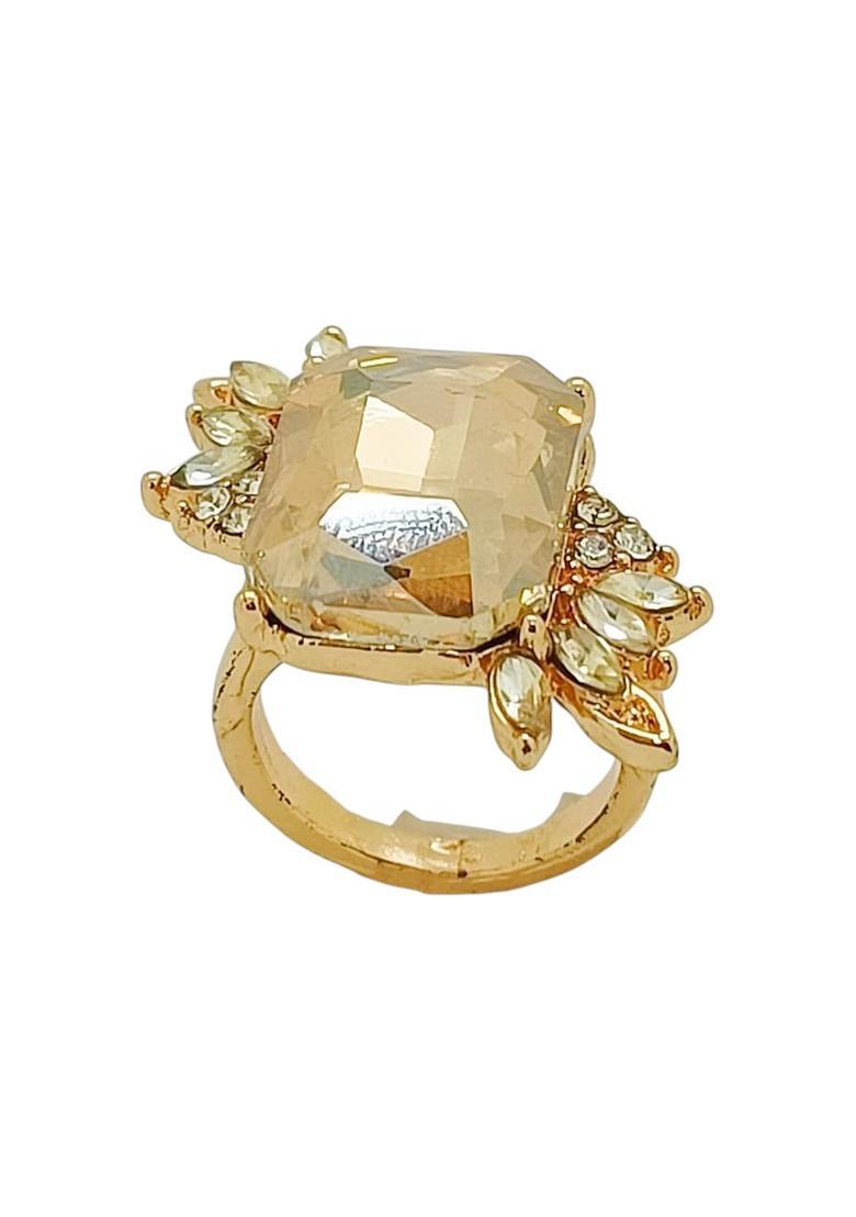 Golden Alloy Ring - Indya