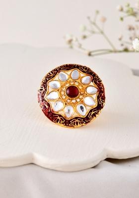 Traditional Kundan Gold Plated Rings