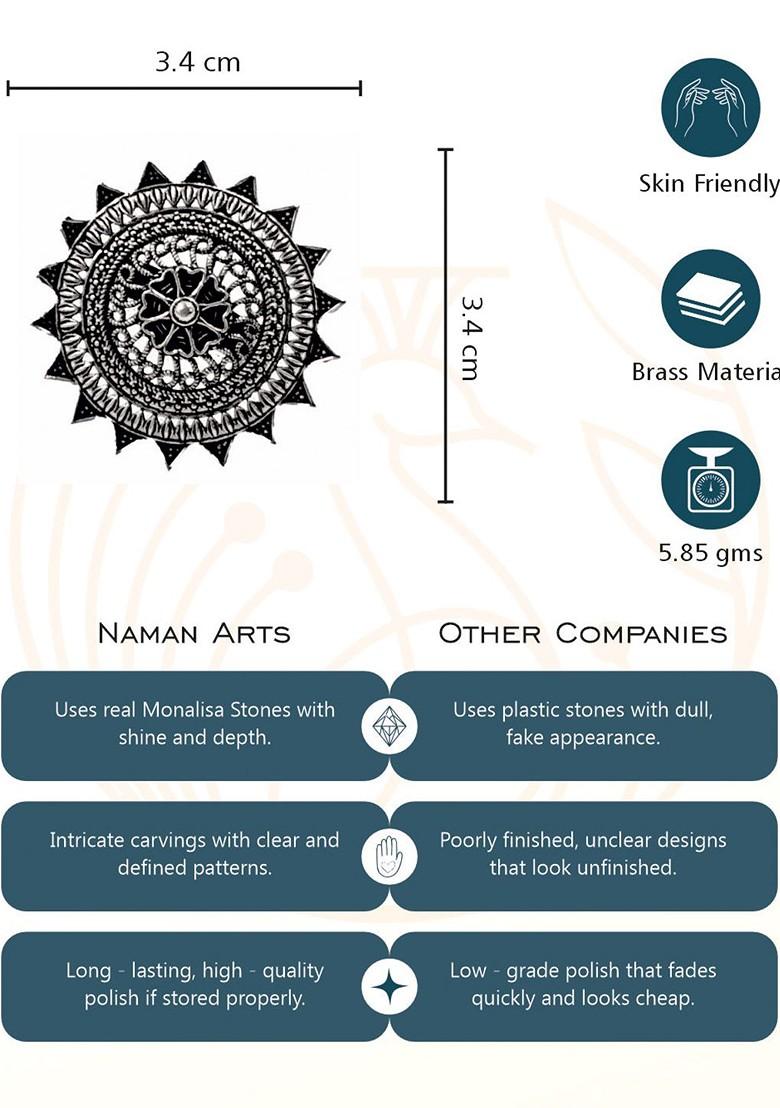 Silver Plated Oxidised Finger Ring