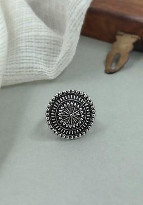 Oxidised Adjustable Finger Ring