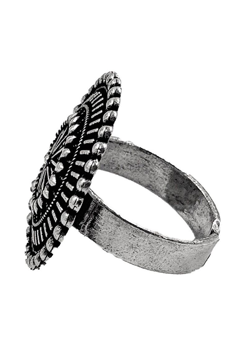 Oxidised Adjustable Finger Ring