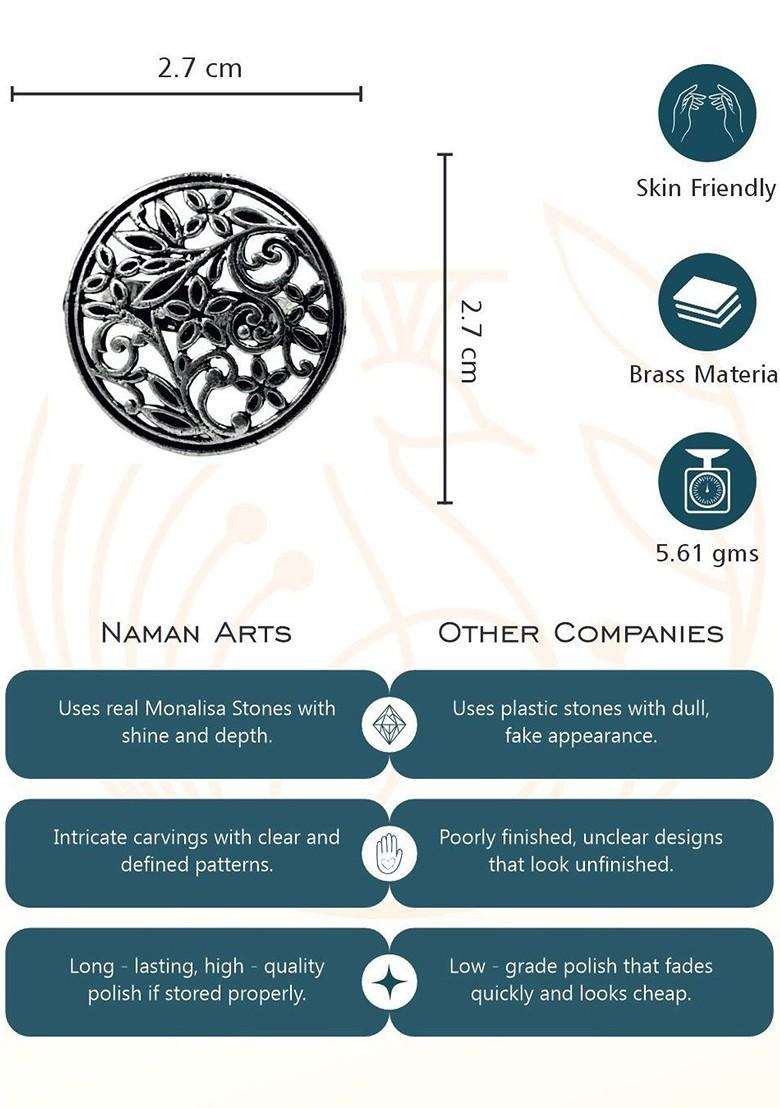 Oxidised Adjustable Skin Friendly Finger Ring