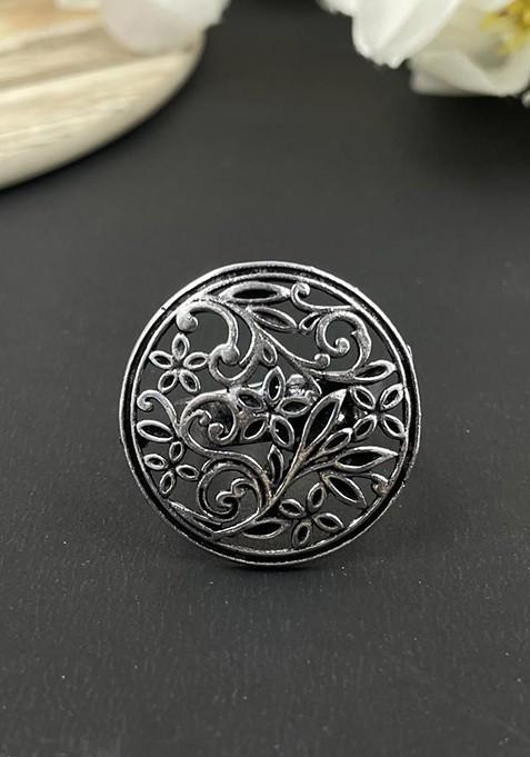 Oxidised Adjustable Skin Friendly Finger Ring