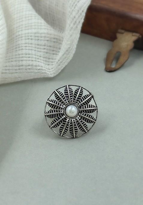 Oxidised Adjustable Skin Friendly Finger Ring