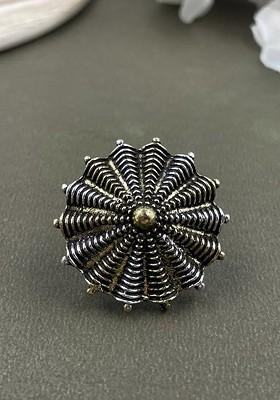 Oxidised Adjustable Finger Ring