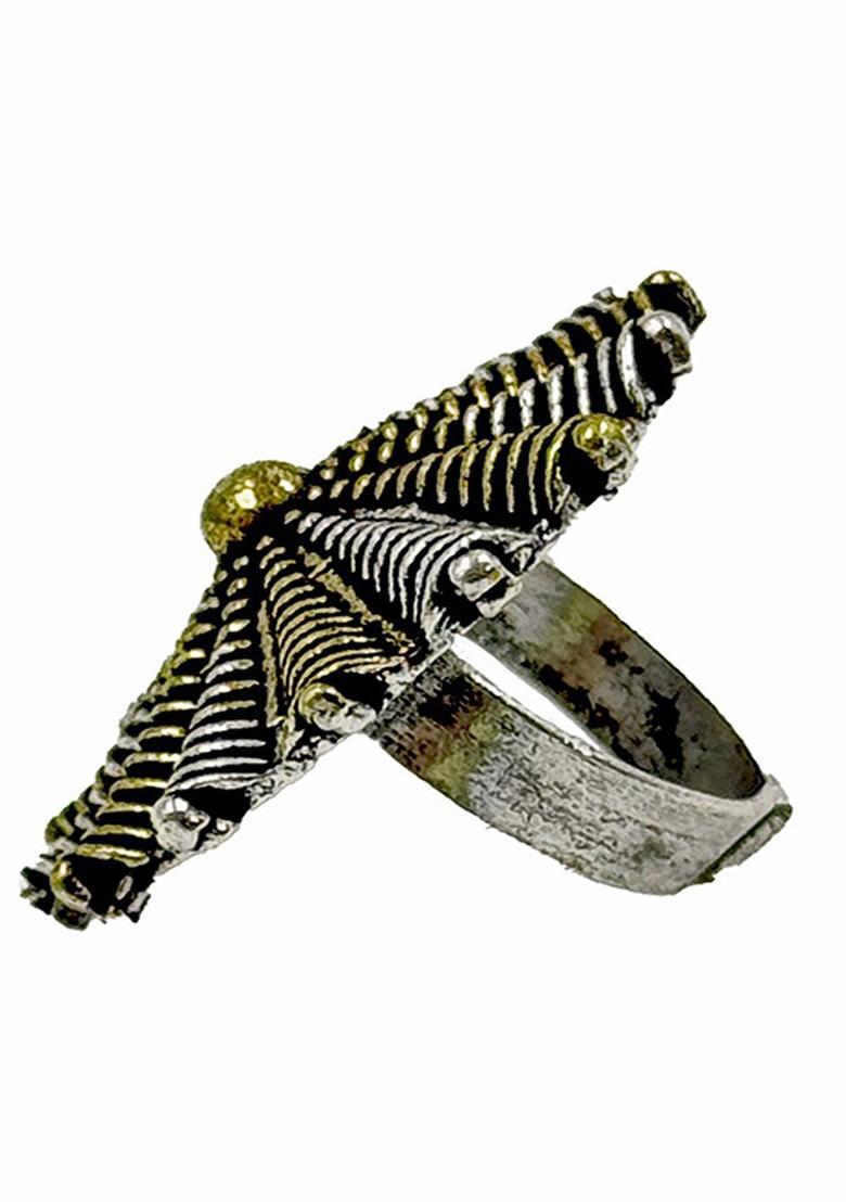 Oxidised Adjustable Finger Ring