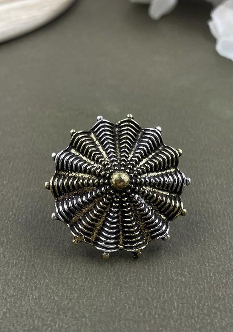 Oxidised Adjustable Finger Ring