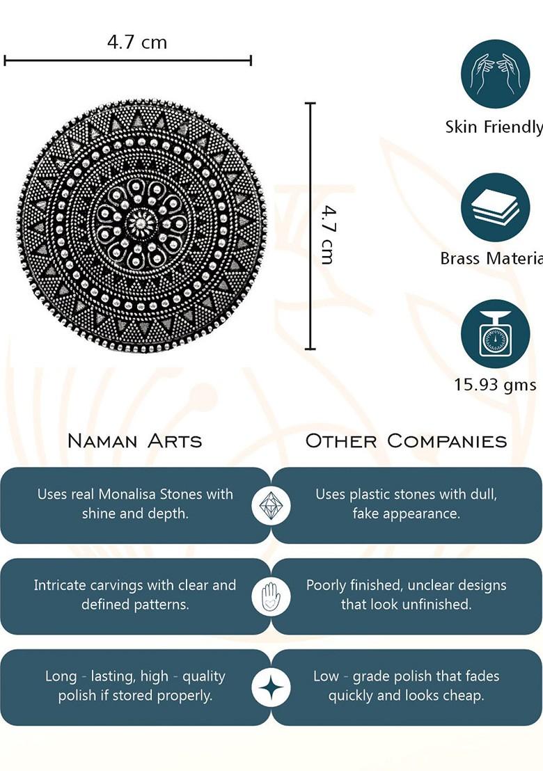 Silver Plated Oxidized Finger Ring