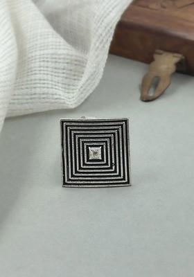 Oxidised Adjustable Skin Friendly Finger Ring