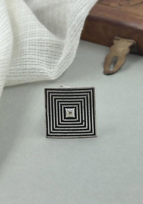 Oxidised Adjustable Skin Friendly Finger Ring