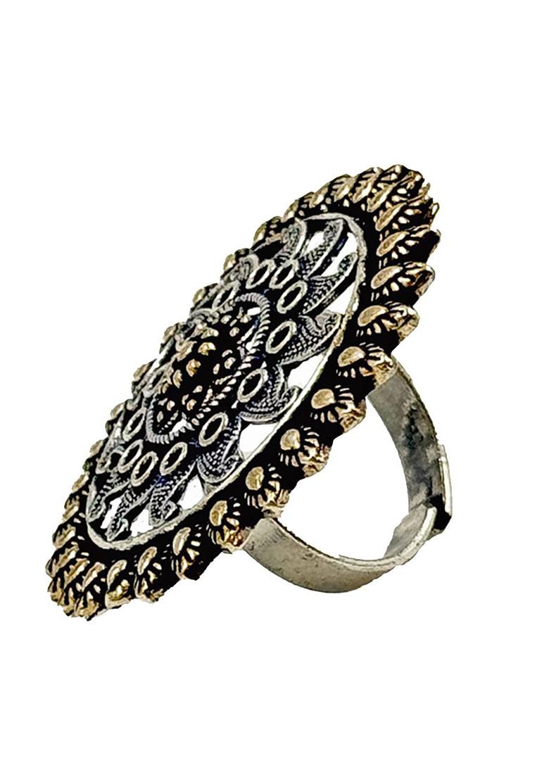 Oxidised Adjustable Skin Friendly Finger Ring