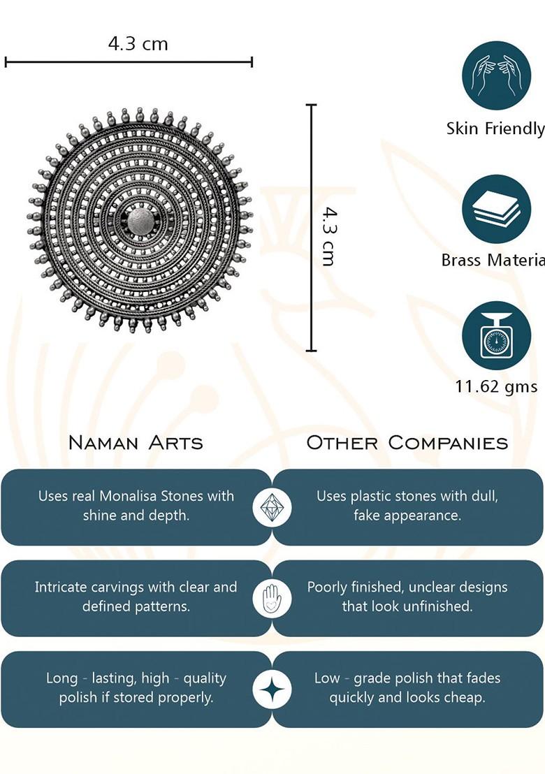 Silver Plated Oxidized Finger Ring